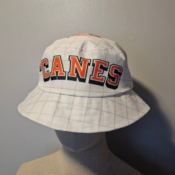 White Miami Hurricanes Bucket Hat - Picture 2 of 4